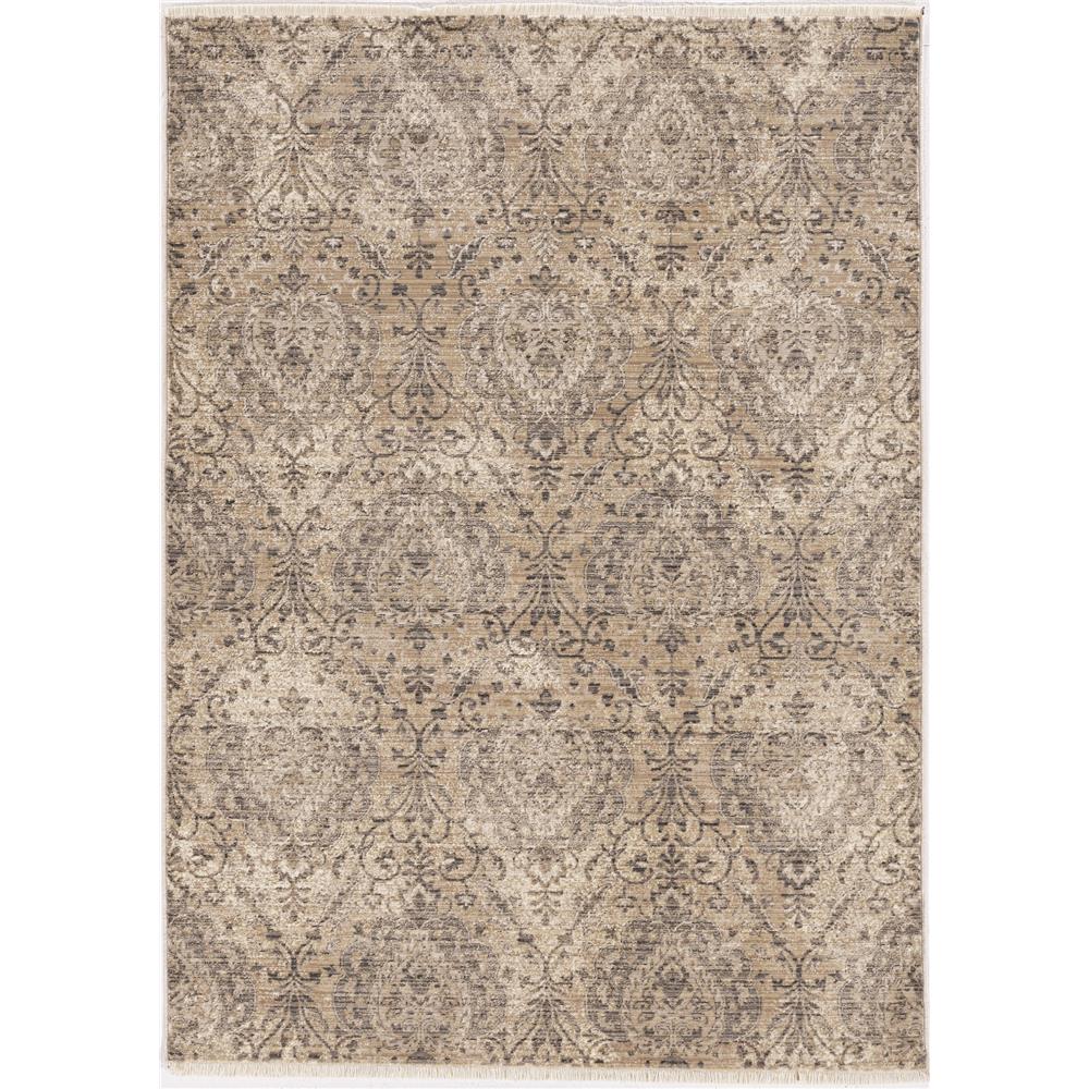 KAS 7652 Westerly 3 ft. 10 in. X 5 ft. 9 in. Area Rug in Sand/Grey Elegance